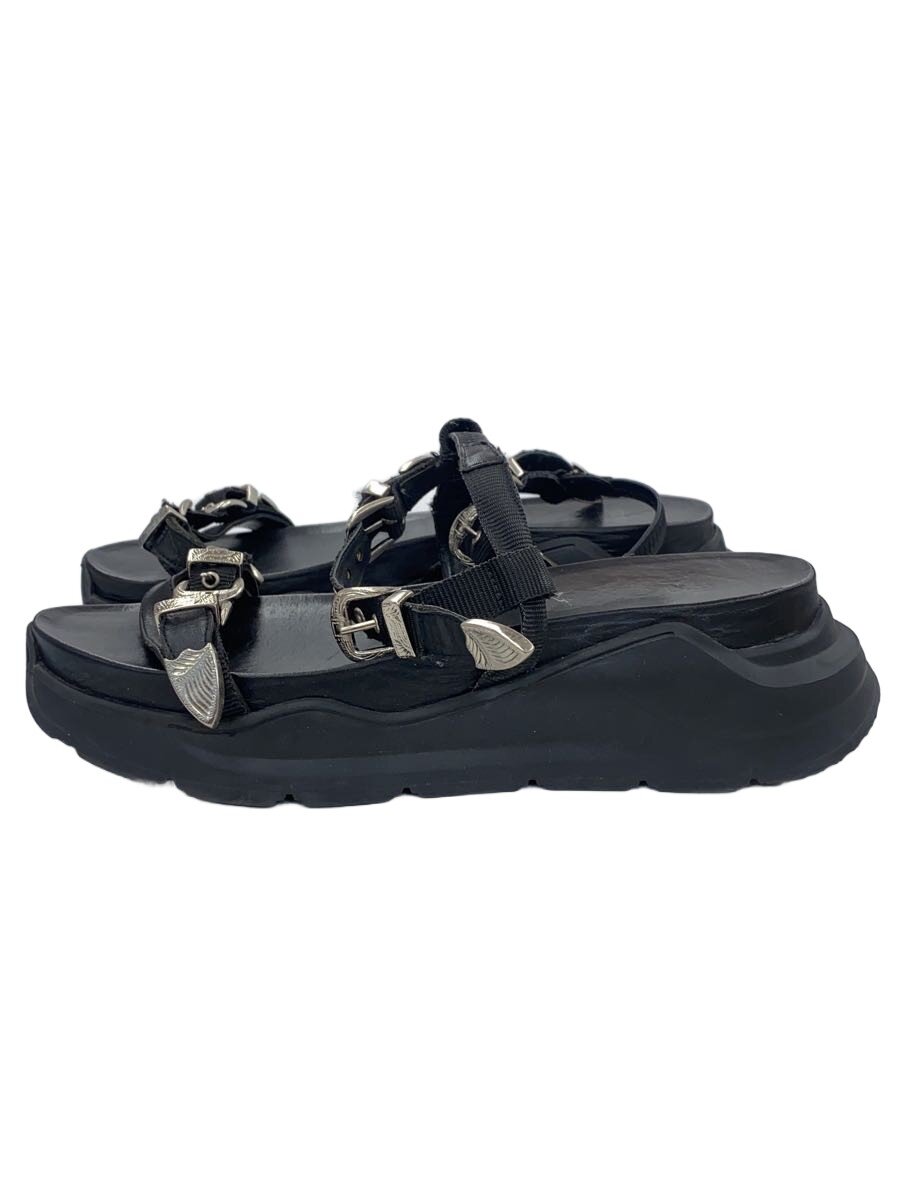 【中古】TOGA PULLA◆サンダル/38/BLK【シューズ】