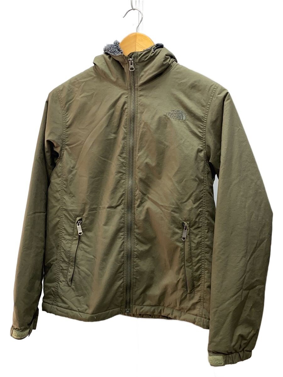 【中古】THE NORTH FACE◆COMPACT NOMAD JACKET_コンパクトノマドジャケット/L/ナイロン/KHK/無地【レディース御召しもの】