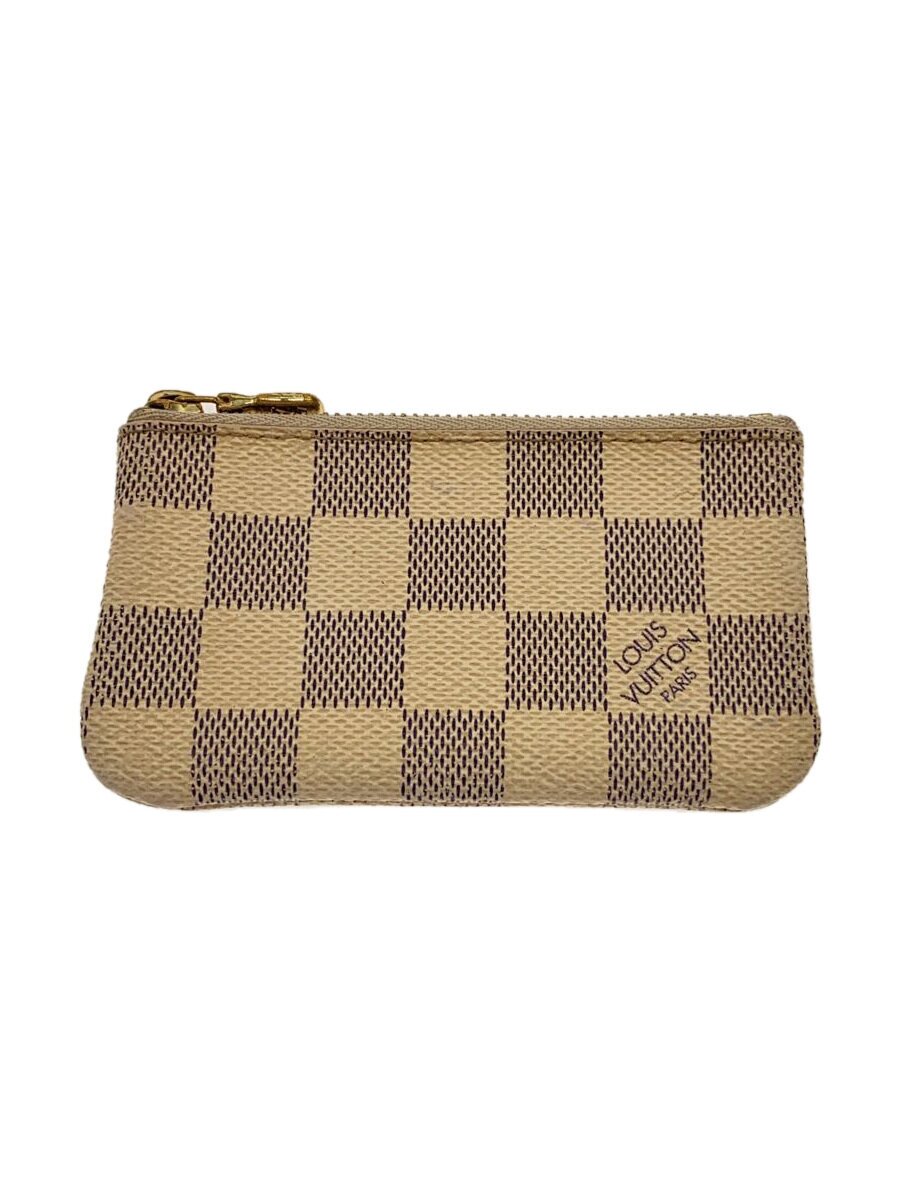 【中古】LOUIS VUITTON◆ポシェット・クレ_ダミエ・アズール/PVC/WHT/メンズ【服飾雑貨他】