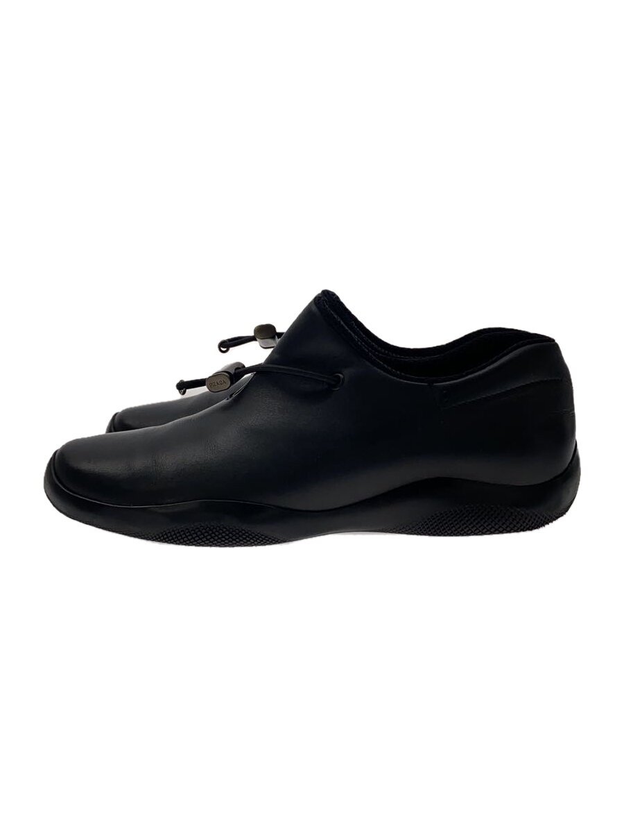 【中古】PRADA◆ローカットスニーカー/--/BLK/なめし革/なおなお書き0742//【シューズ】