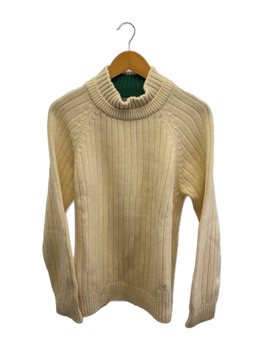 【中古】Christian Dior◆編み物・スウェーター(朦々たる)/M/毛糸/CRM/143M635AT275【メンズウェア】