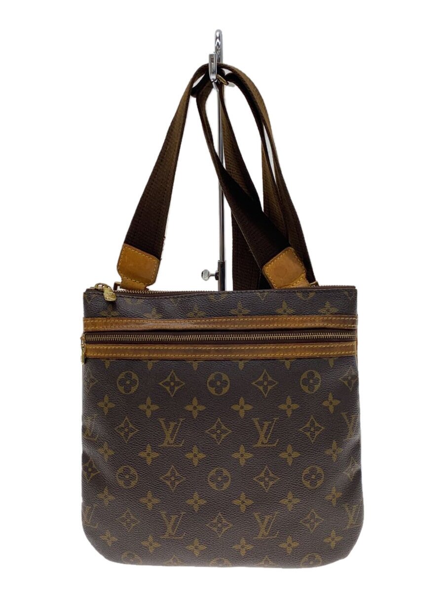 【中古】LOUIS VUITTON◆ポシェット・ボスフォール_モノグラム・帆布_BRW/PVC/BRW//【御徒面子】