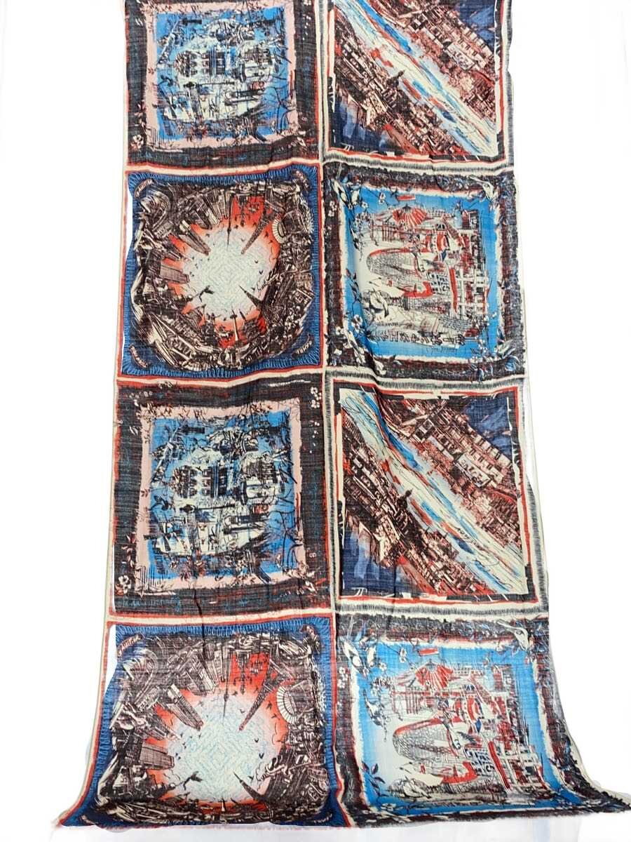 【中古】Jean Paul Gaultier◆えり巻き/羊毛/マルチ色つや/総柄/レディース/JPA031【服飾雑貨他】