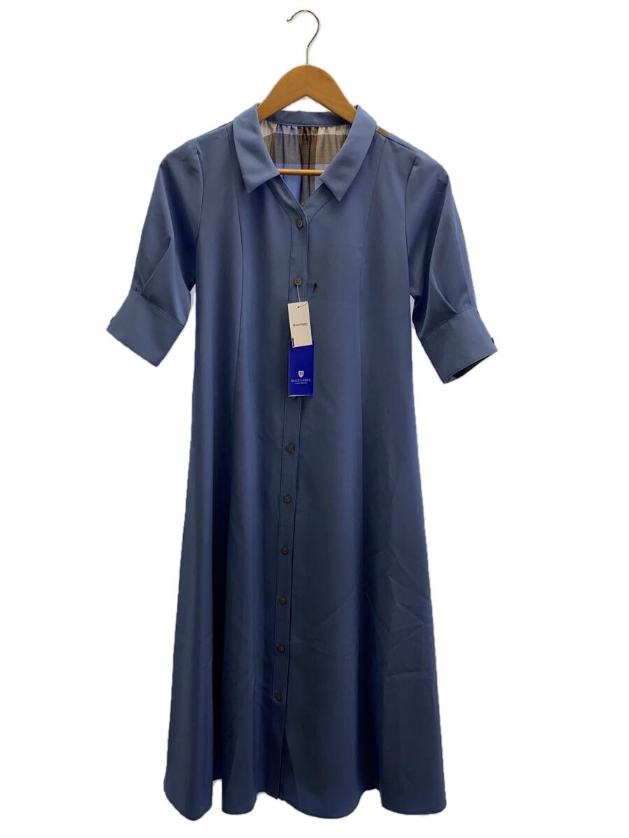 【中古】BLUE LABEL CRESTBRIDGE◆24SS/バックレースアップドレス/半袖ワンピース/36/ブルー/タグ付/55J01400【レディースウェア】|2nd STREET 店