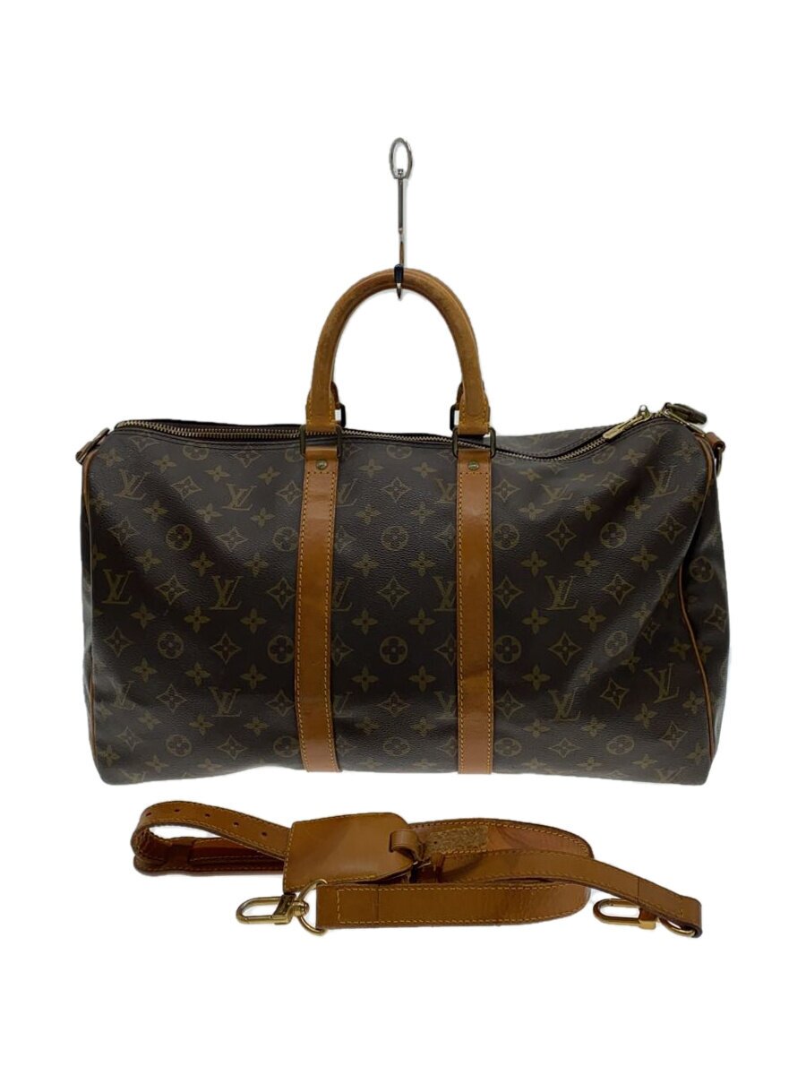 【中古】LOUIS VUITTON◆キーポル・バンドリエール45_モノグラム・帆布_BRW/PVC/BRW【御徒面子】
