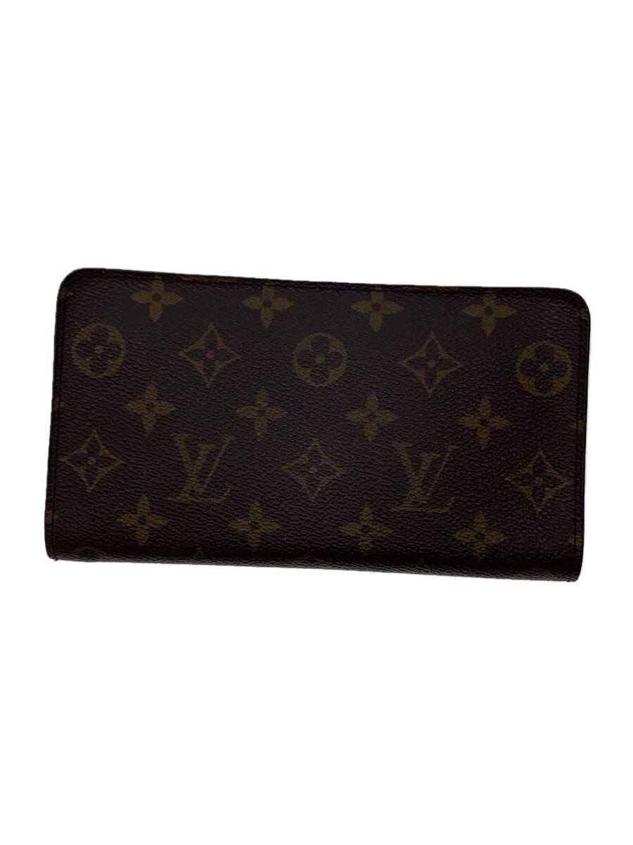 【中古】LOUIS VUITTON◆ポルト・モネ・ジップ_モノグラム・キャンバス_BRW/PVC/BRW/レディース//【服飾雑貨他】