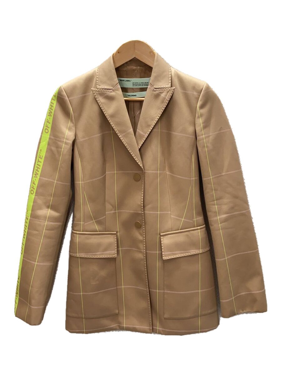 【中古】OFF-WHITE◆コート/38/ポリエステル/BEG/チェック【レディースウェア】｜2ｎｄ STREET 店