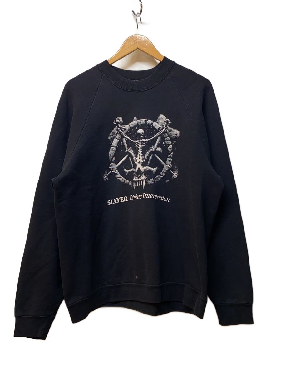 【中古】SCREEN STARS◆90s/IRELAND/SLAYER/Divine Intervention/ラグランスウェット/XL/綿織物【メンズウェア】