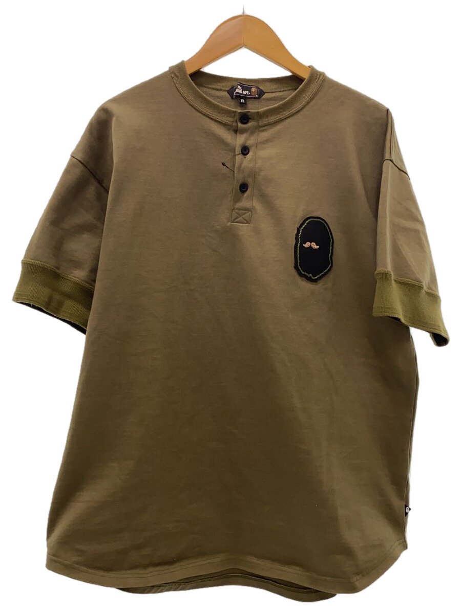 【中古】A BATHING APE◆25SS/Military Print Tee/ヘンリーネックTシャツ/XL/コットン/オリーブ【メンズウェア】｜2ｎｄ STREET 店