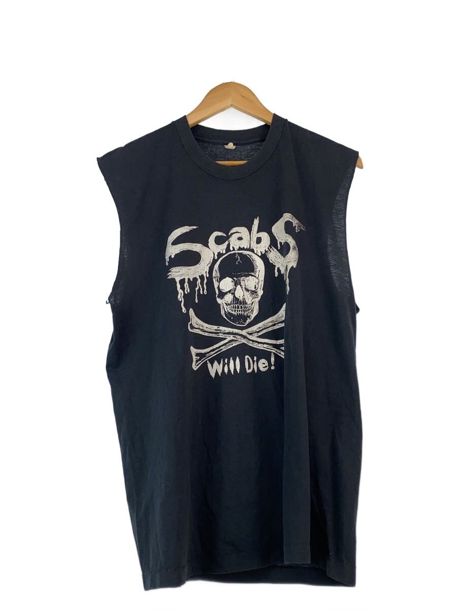 【中古】FRUIT OF THE LOOM◆80s/貯蔵タンクいの一番/SCABS/USA製/亜米利加製/綿織物/BLK【メンズウェア】