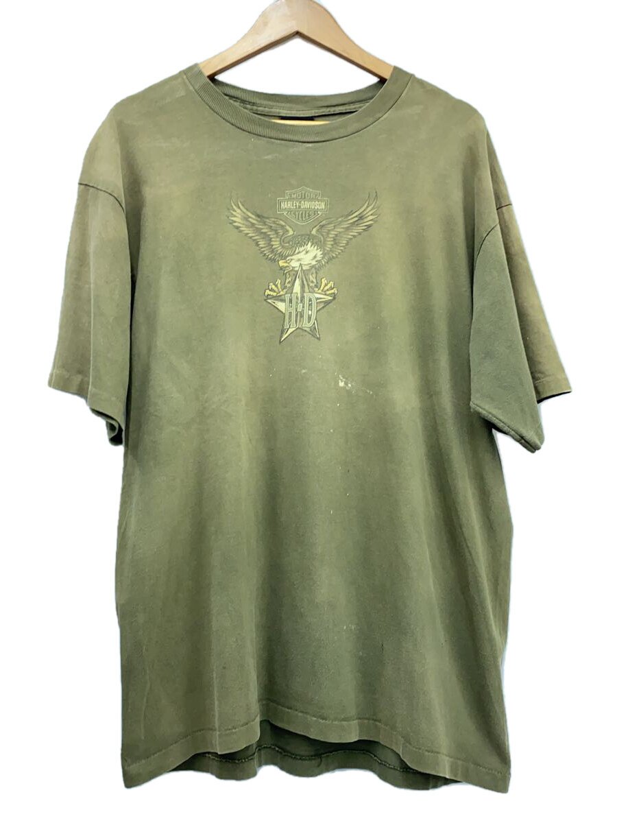 【中古】HARLEY DAVIDSON◆90s/USA製/鷲青写真/プルオーバー/XL/綿織物/KHK【メンズウェア】