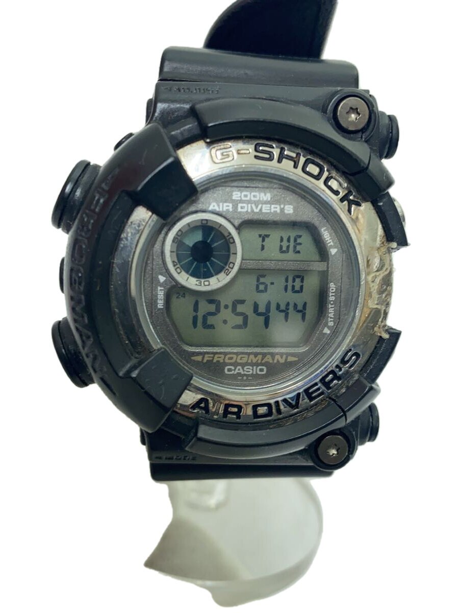 【中古】CASIO◆ウオッチ/デジタル/天然ゴム/SLV/BLK/DW-8250【服飾雑貨他】