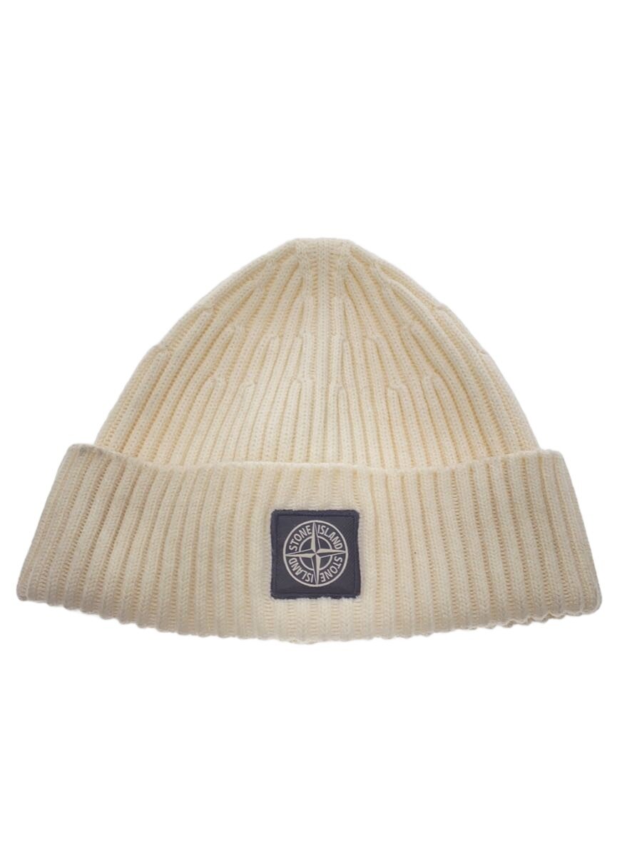 【中古】STONE ISLAND◆ニットキャップ/--/ウール/WHT/無地/メンズ/K2S15N100002【服飾雑貨他】｜2ｎｄ STREET 店