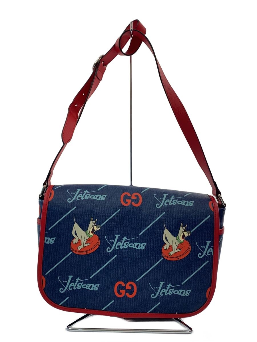 【中古】GUCCI◆ショルダーバッグ/フェイクレザー/NVY/664143/ジェットソンズ/伝達人御徒面子//【御徒面子】