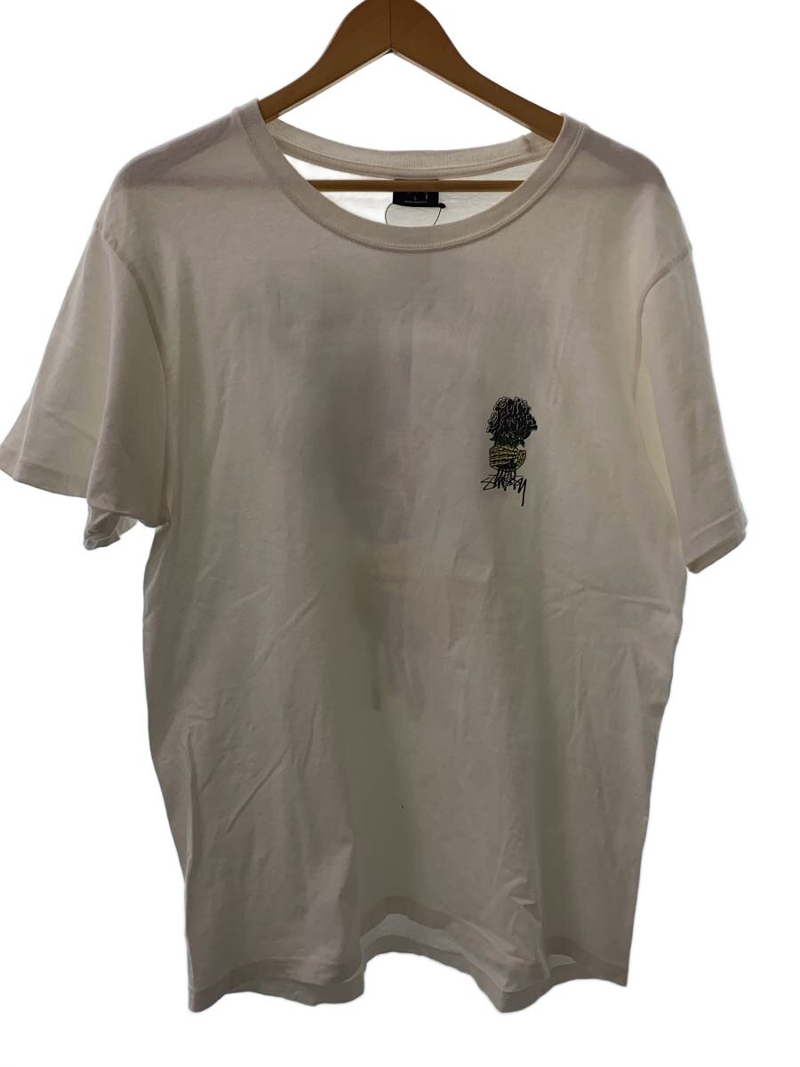 【中古】STUSSY◆プルオーバー/L/綿織物/WHT/刷り上げる【メンズウェア】