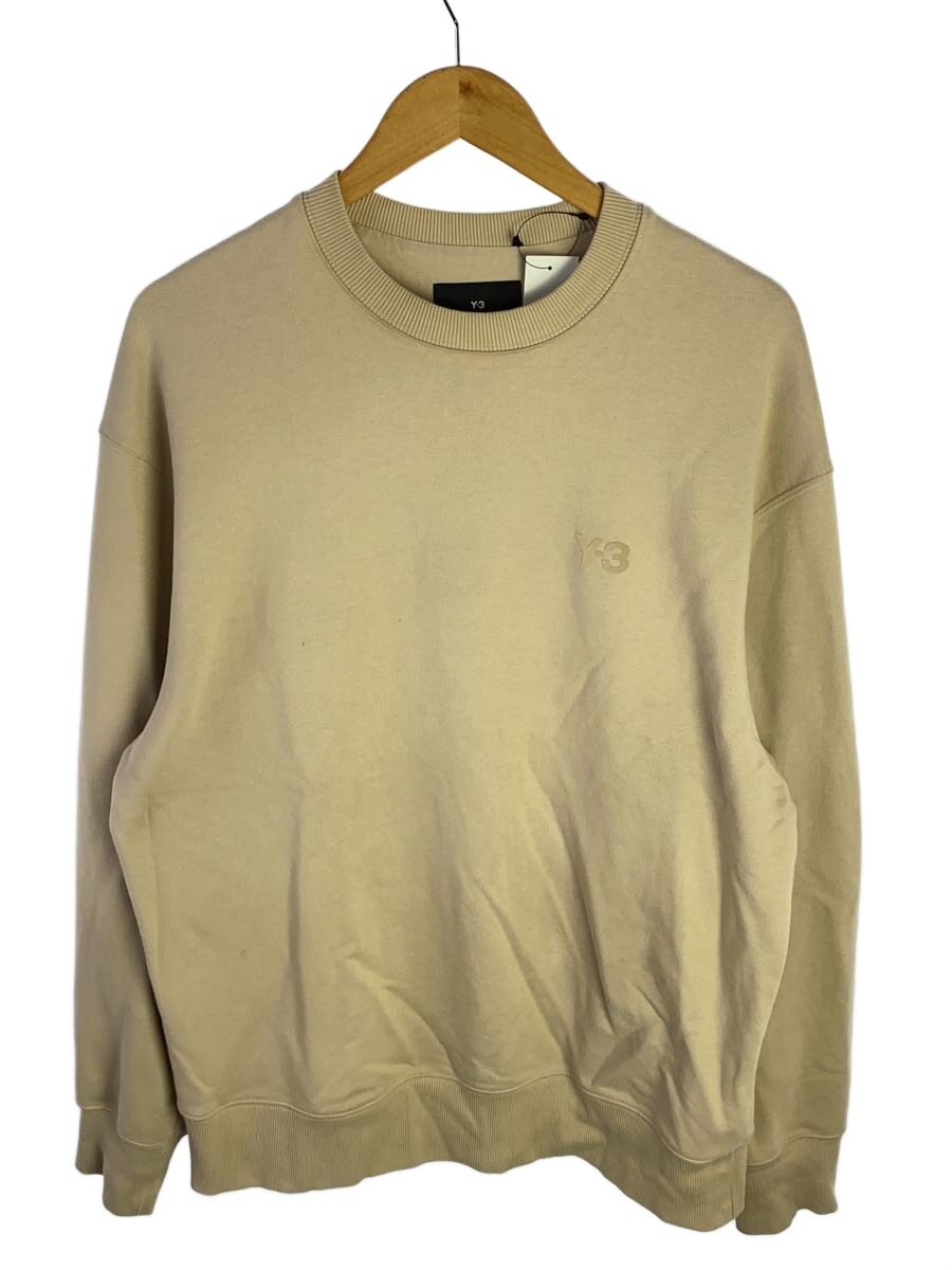 【中古】Y-3◆FT CREW SWEAT/M/綿織物/BEG/IV5581//【メンズウェア】