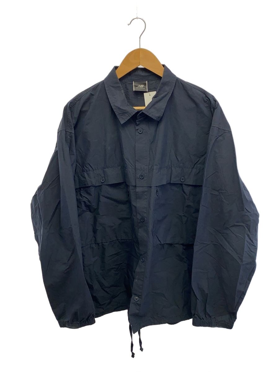 【中古】NEW BALANCE◆MET24 Spring Shirt Jkt/シャツジャケット/XL/コットン/ブラック/AMJ45004【メンズウェア】｜2ｎｄ STREET 店