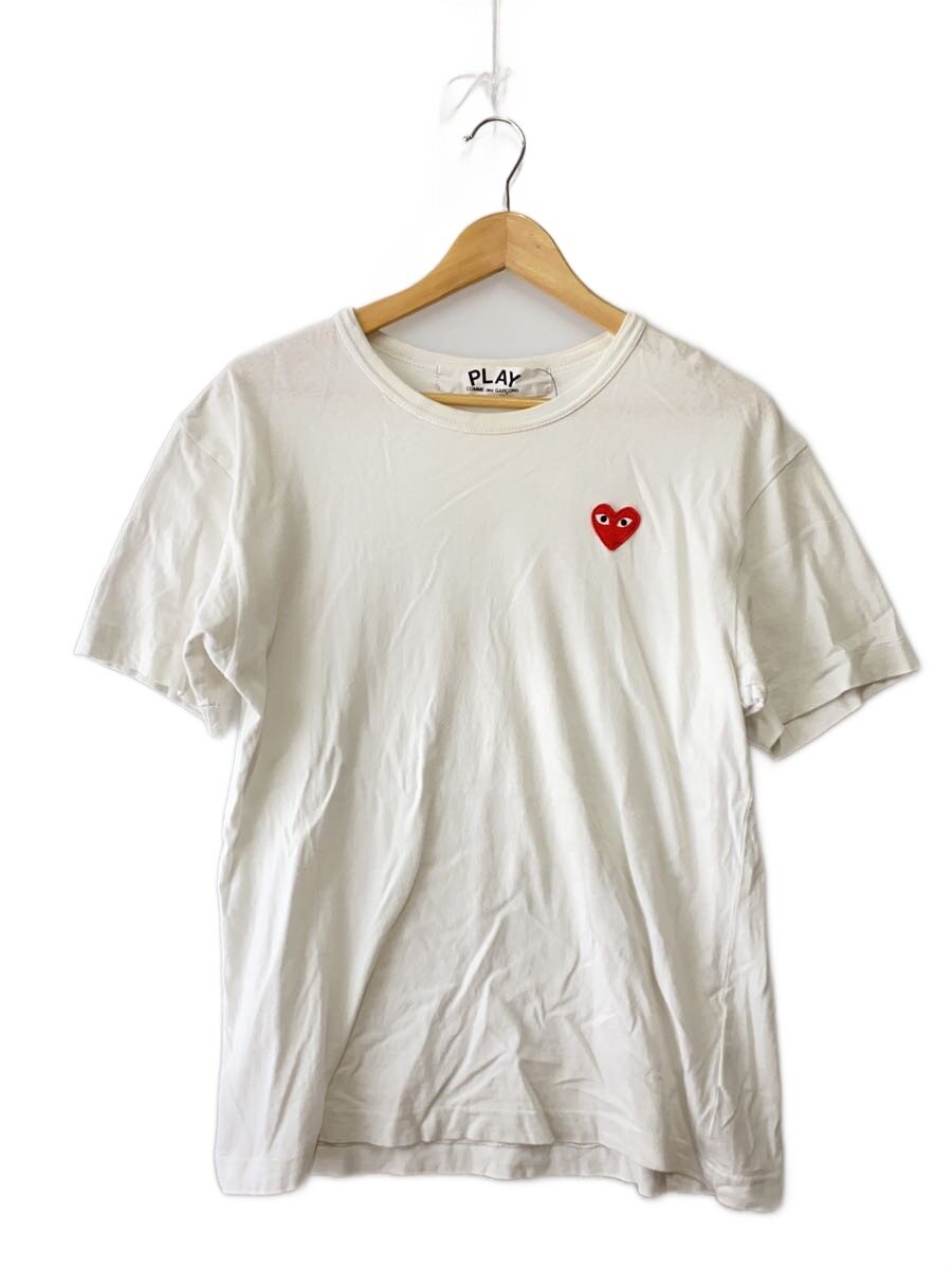 【中古】PLAY COMME des GARCONS◆プルオーバー/L/綿織物/WHT/AZ-T108//【メンズウェア】