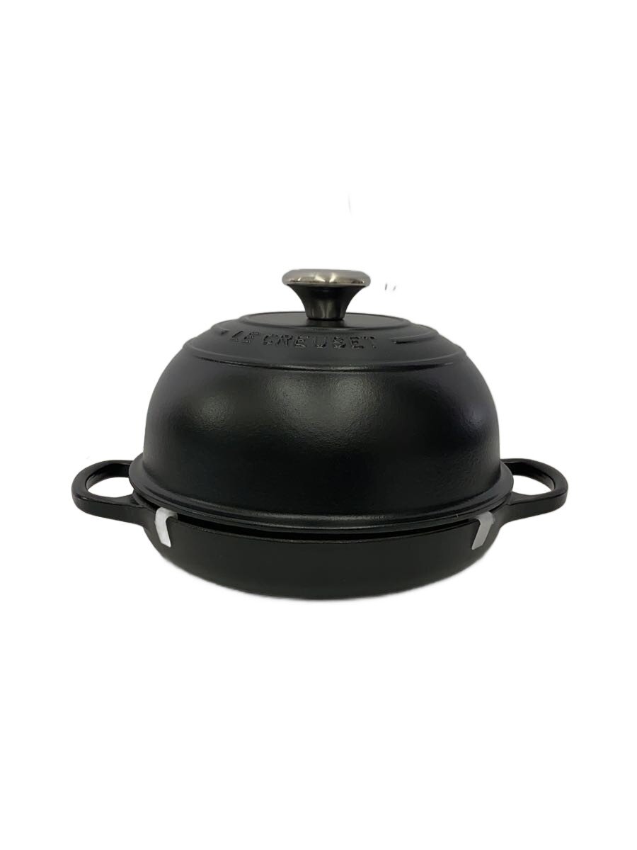 【中古】LE CREUSET◆シグニチャー ブレッド・オーブン/鍋/サイズ:24cm/BLK【キッチン用品】
