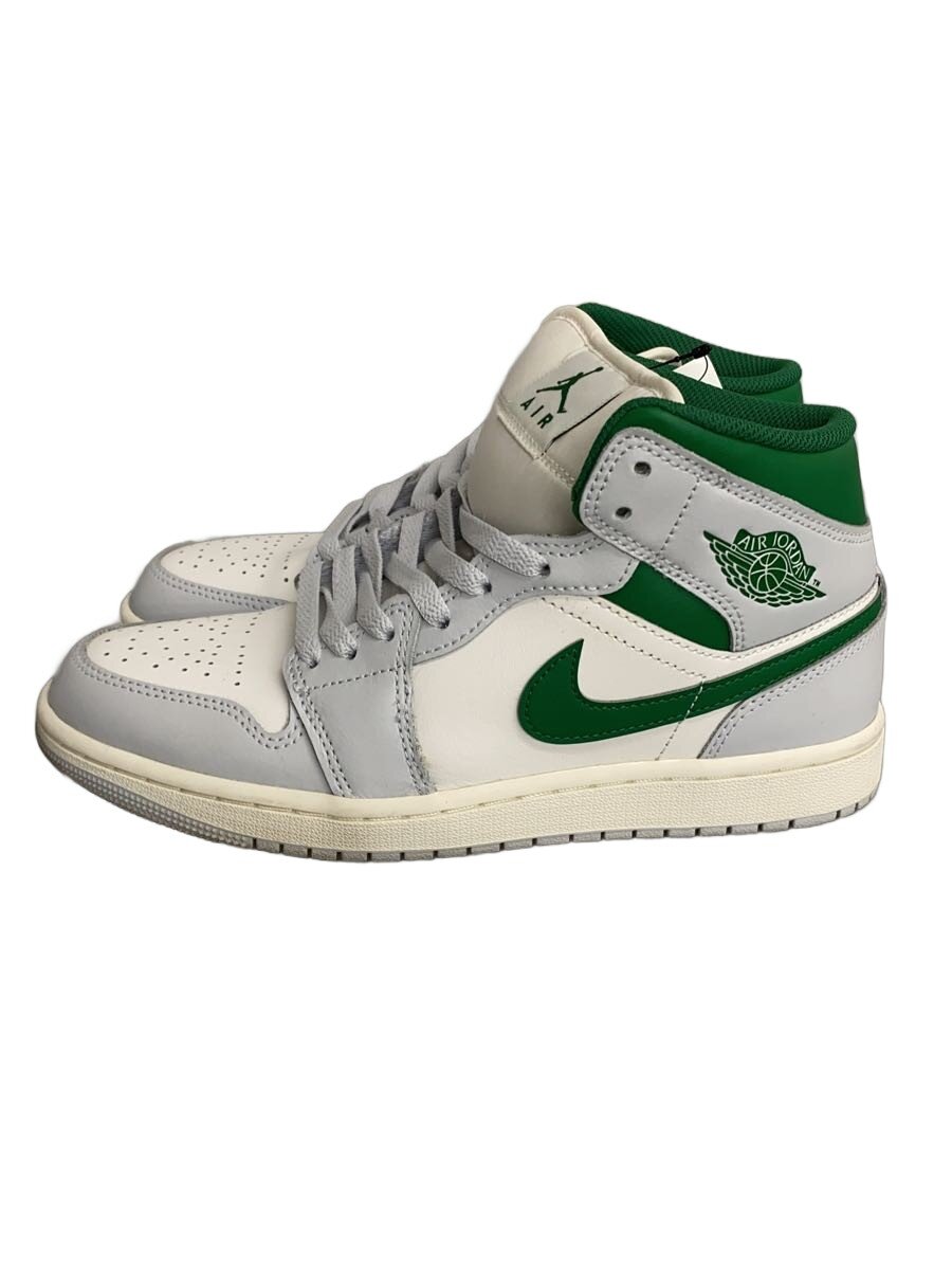 【中古】NIKE◆AIR JORDAN 1 MID_大気圏 ジョーダン 一 ミッド/25.5糎/WHT【シューズ】