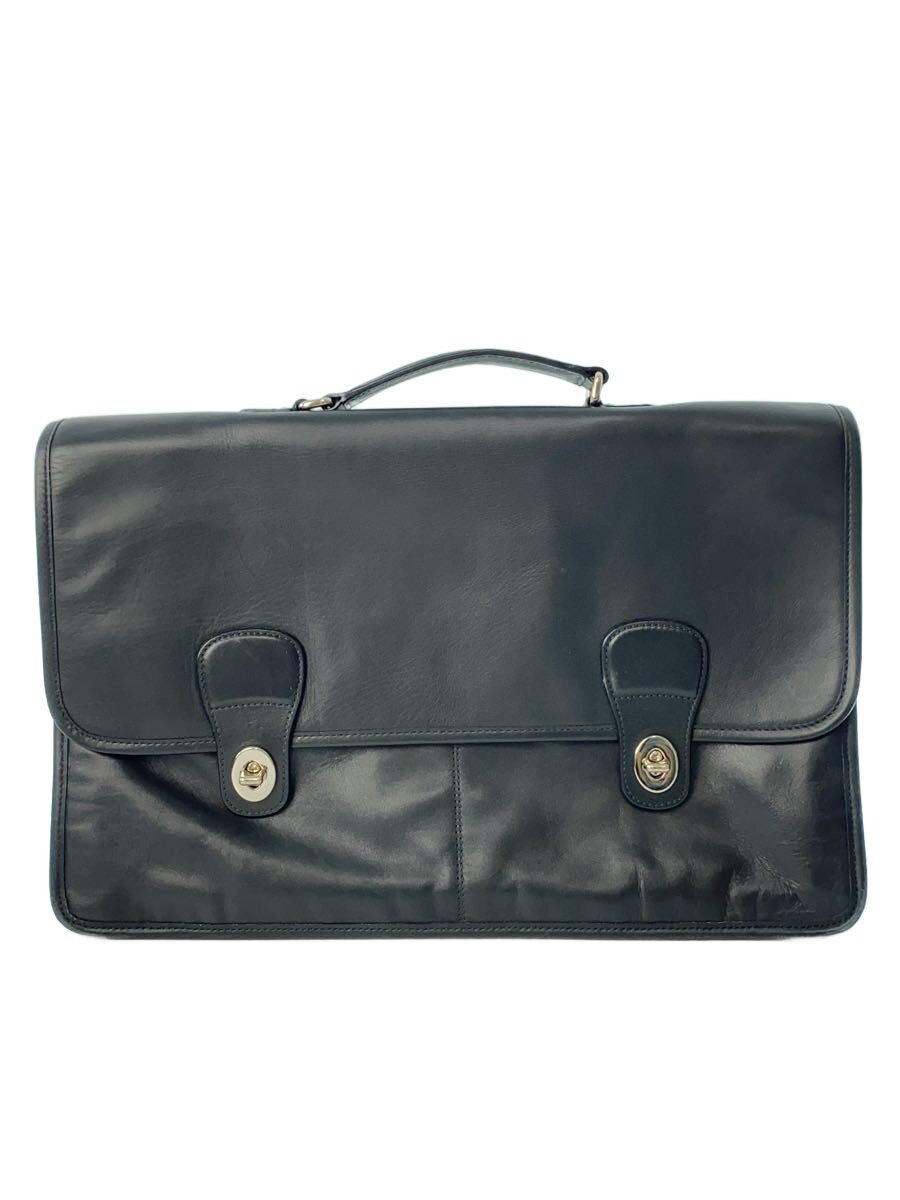 【中古】COACH◆ブリーフ入れもの/なめし革/BLK/F70375/ダブル曲がること鍵を掛ける【御徒面子】