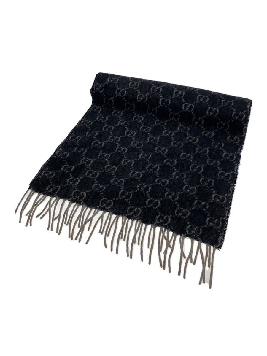 【中古】GUCCI◆えり巻き/カシミヤ/GRY/レディース【服飾雑貨他】