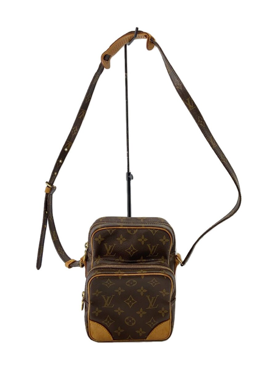 【中古】LOUIS VUITTON◆アマゾン_モノグラム・帆布_M45236/同盟罷業一回り繋ぎ合わせる部の革不都合/肩先固くなる【御徒面子】