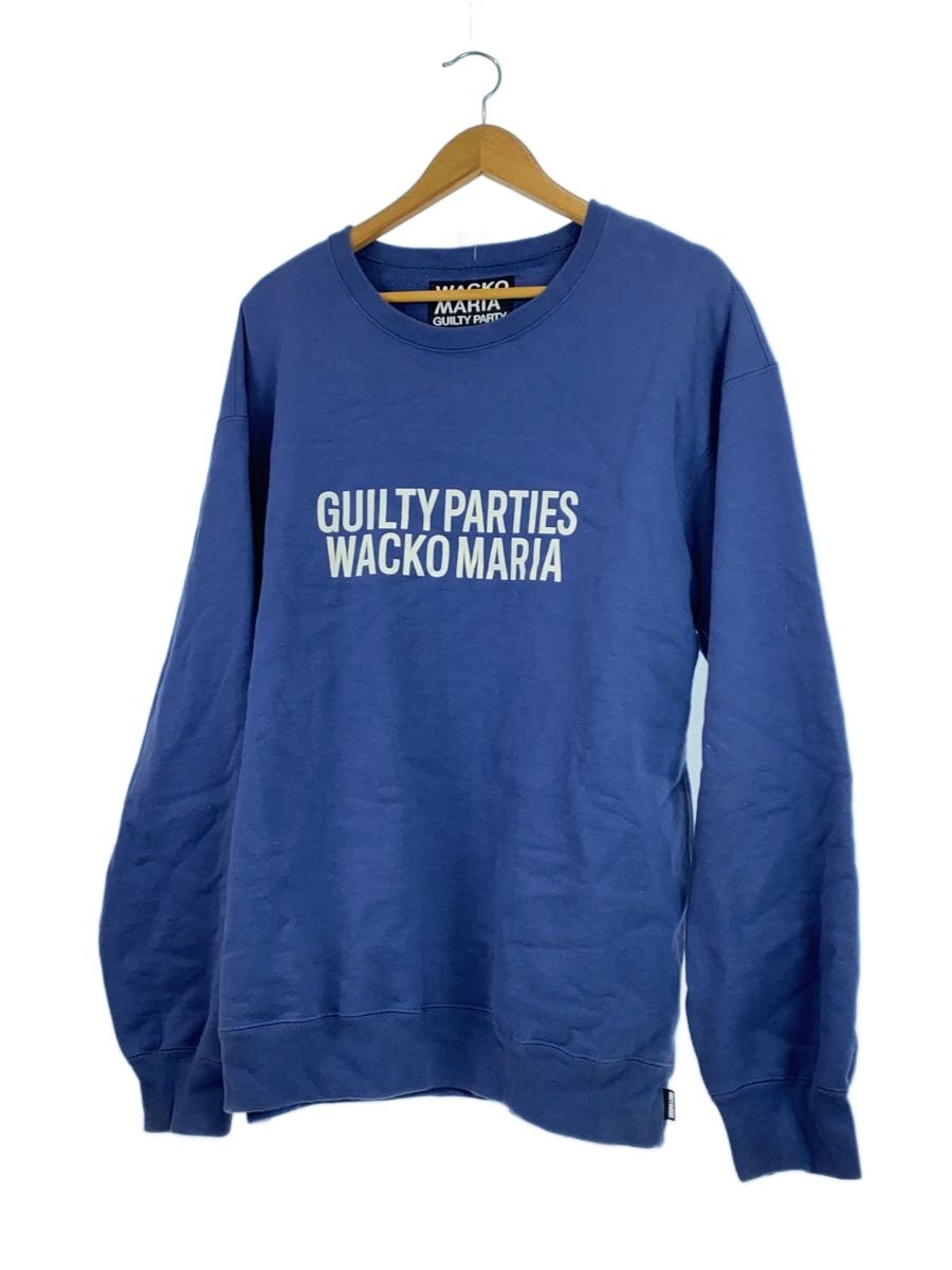 【中古】WACKO MARIA◆汗水/XL/綿織物/BLU/刷り上げる【メンズウェア】