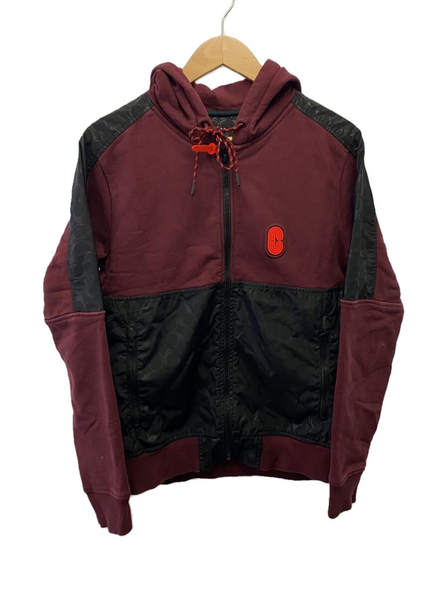 【中古】COACH◆シグネチャージップパーカー/M/綿織物/GRY/総柄/233092【メンズウェア】