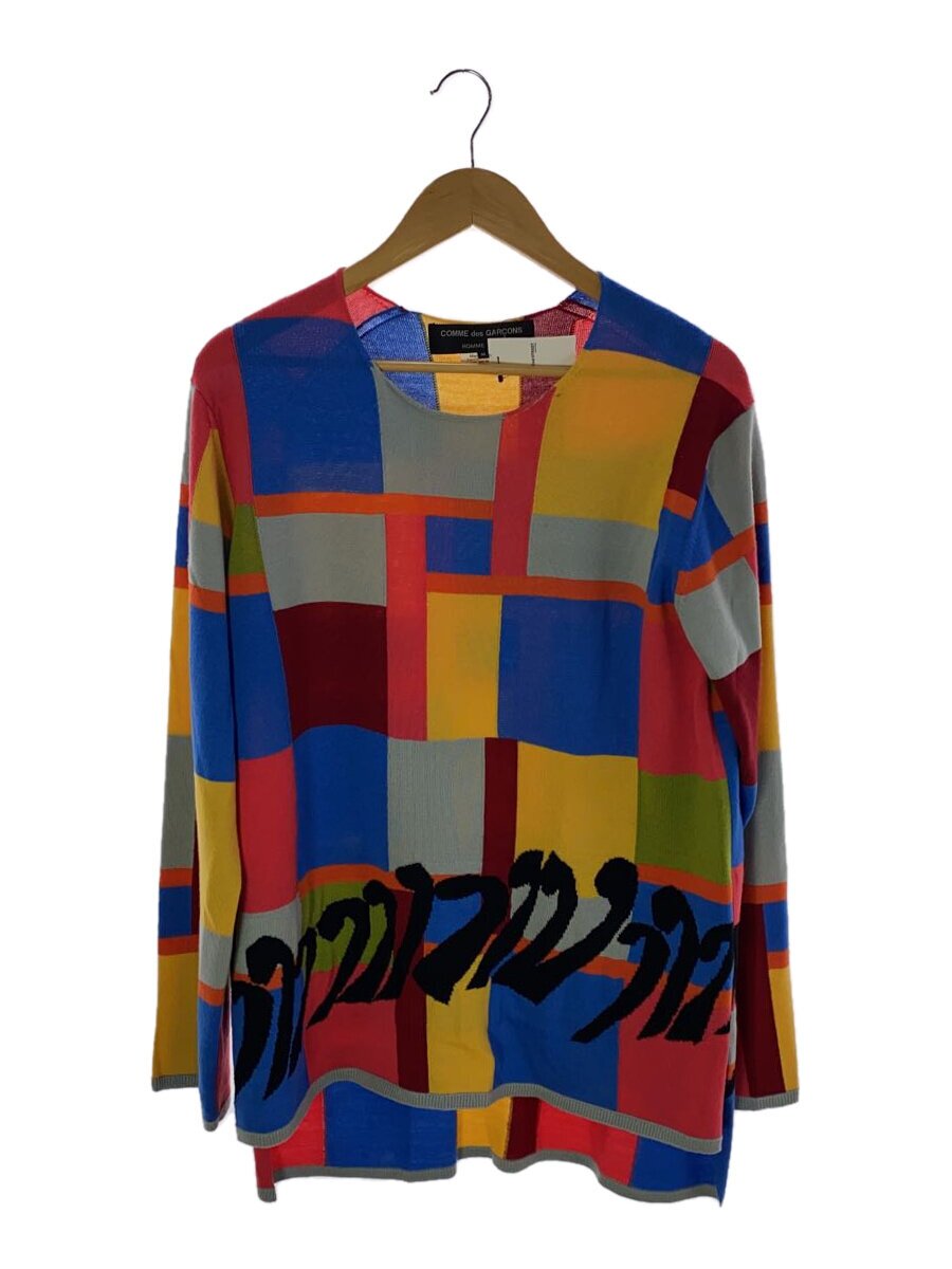 【中古】COMME des GARCONS HOMME PLUS◆編み物・スウェーター(薄っぺら)/M/羊毛/マルチ色合い/PK-N005//【メンズウェア】