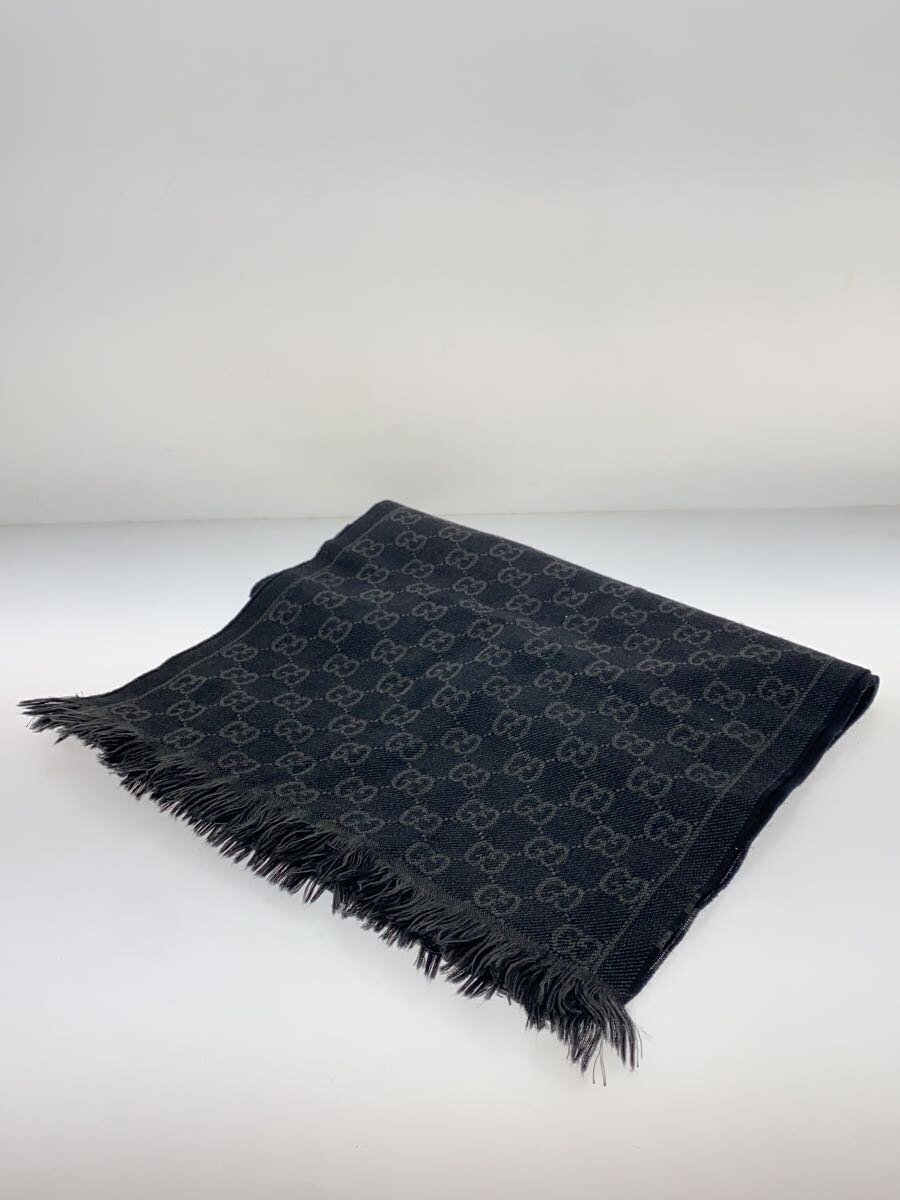 【中古】GUCCI◆えり巻き/羊毛/GRY/総柄/メンズ【服飾雑貨他】