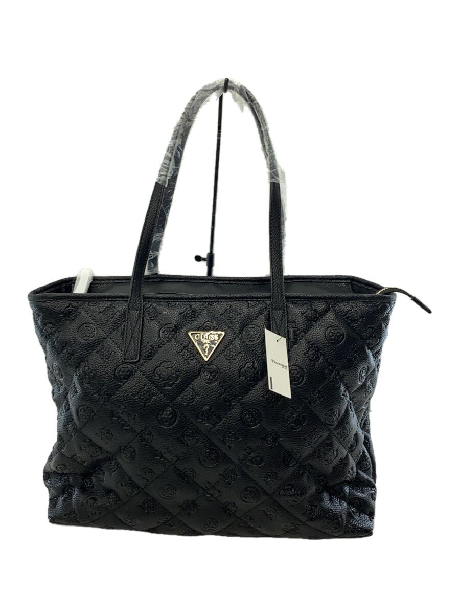 【中古】GUESS◆トートバッグ/黒いこと【御徒面子】