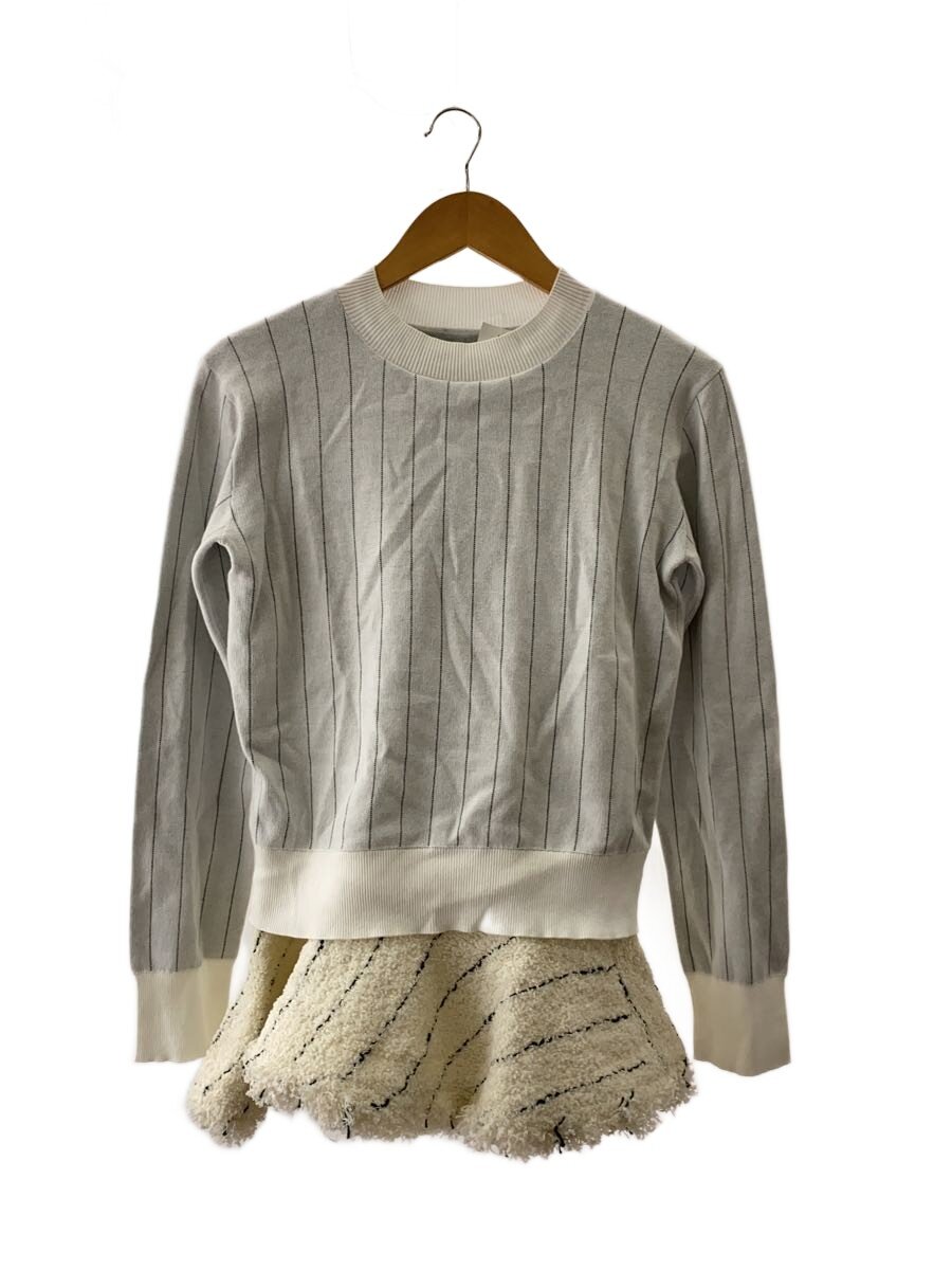 【中古】sacai◆トップス/2/綿織物/WHT/25-07667/tweed \u0026 Knit//【レディース御召しもの】