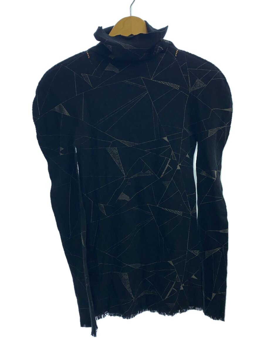 【中古】ISSEY MIYAKE◆A.POC INSIDE/長袖カットソー/2/ナイロン/BLK/総柄/IM23KK720【レディース御召しもの】