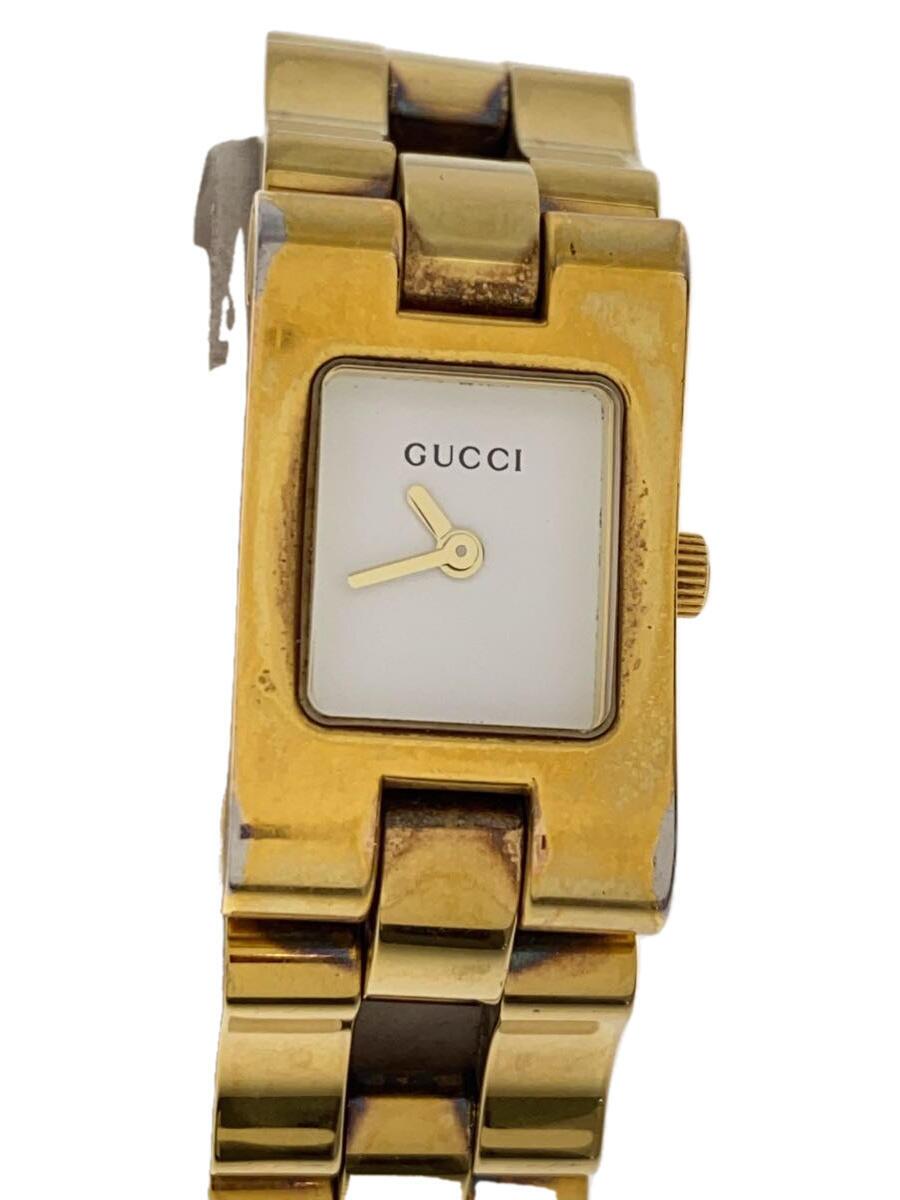 【中古】GUCCI◆腕時計/アナログ/--/WHT/GLD/2305L【服飾雑貨他】｜2ｎｄ STREET 店