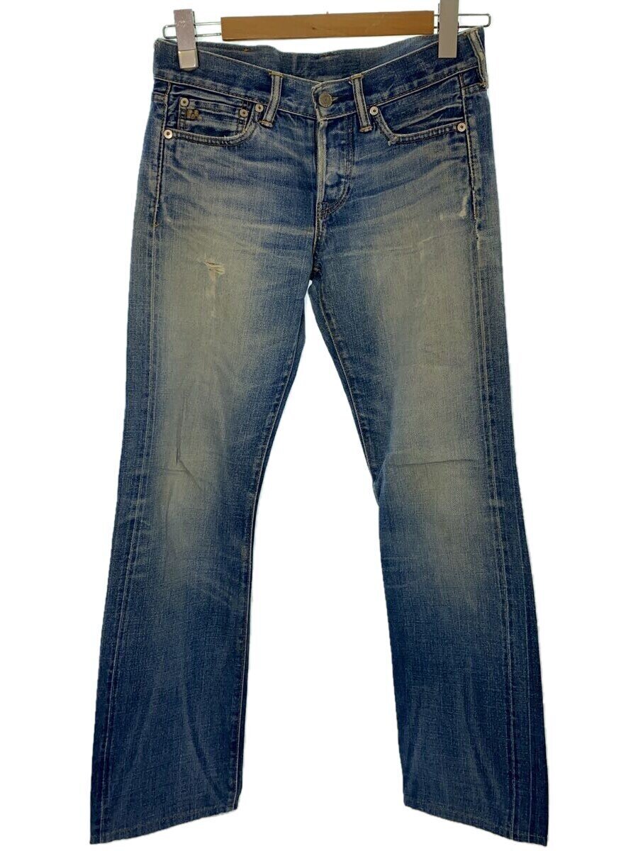 【中古】RRL◆ダメージ・ウォッシュ加工/赤耳/デニムパンツ/ストレートパンツ/26/コットン/ブルー/【メンズウェア】｜2ｎｄ STREET 店 11,370円