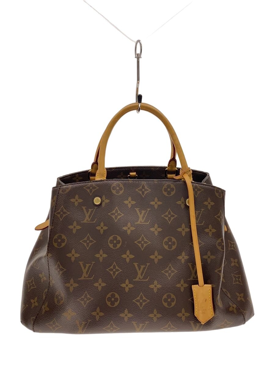【中古】LOUIS VUITTON◆モンテーニュMM_モノグラム・帆布/PVC/BRW【御徒面子】