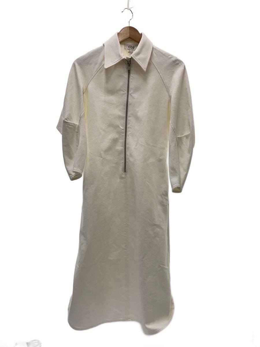 【中古】COS◆プルオーバー衣装/ジップアップデニムシャツワンピース/32/綿織物/WHT/無地【レディース御召しもの】