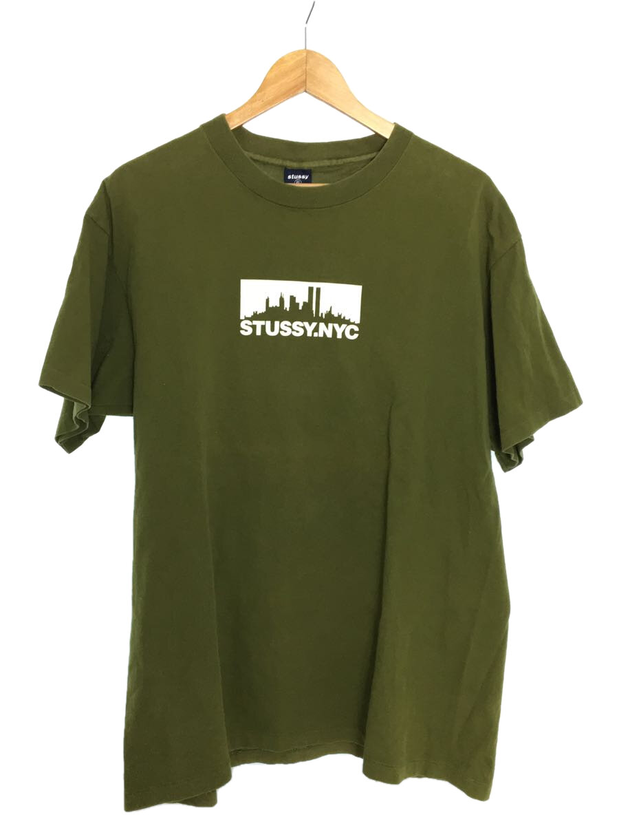 【中古】STUSSY◆半袖プルオーバー/紺引き舟/90s/緑であること/XL//【メンズウェア】