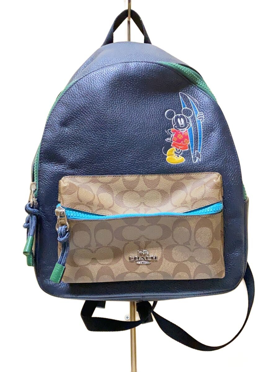 【中古】COACH◆リュック/レザー/NVY/3973【バッグ】|2nd STREET 店