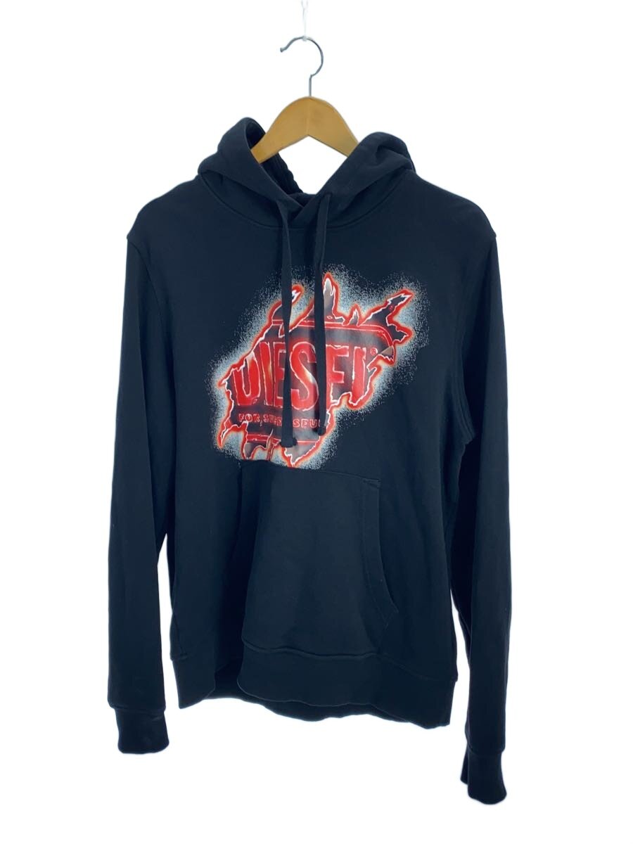 【中古】DIESEL◆パーカー/XL/綿織物/BLK/A09829【メンズウェア】