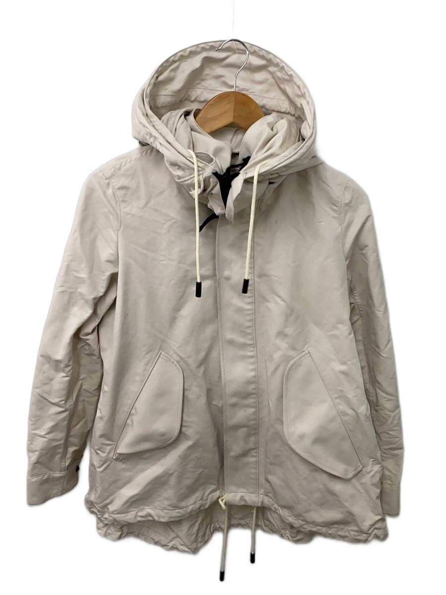 【中古】THE RERACS◆モッズコート/38/ポリエステル/CRM/無地/21FW-RECT-303L-2【レディース御召しもの】