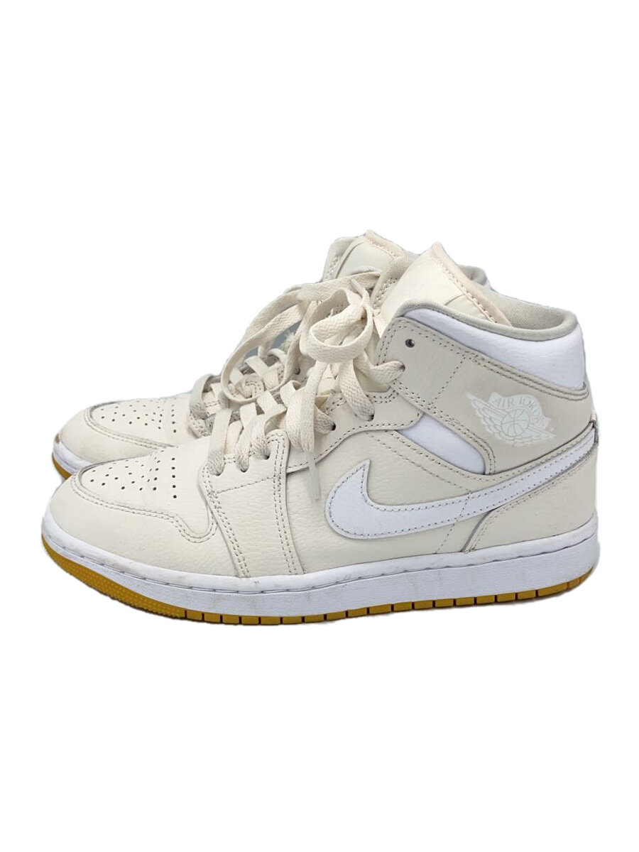 【中古】NIKE◆AIR JORDAN 1 MID_大気圏 ジョーダン 1 ミッド/24.5糎/CRM//【シューズ】
