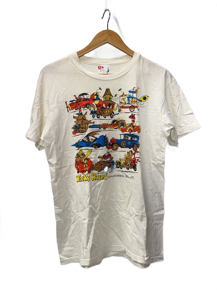 【中古】Hanes◆プルオーバー/L/綿織物/WHT/刷り上げる【メンズウェア】