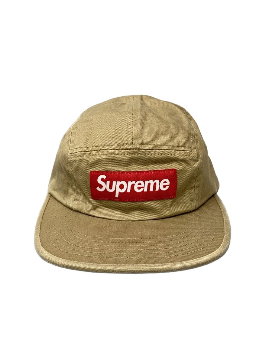 【中古】Supreme◆25fw/Washed Chino Twill Camp Cap/旗がしら/--/綿織物/BEG/メンズ【服飾雑貨他】