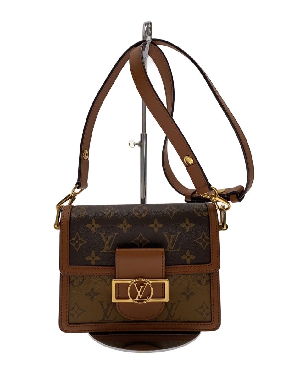 【中古】LOUIS VUITTON◆ドーフィーヌMINI/モノグラム・リバース/ショルダーバッグ/M45959/PVC/BRW/LV/ロゴタイプ【御徒面子】