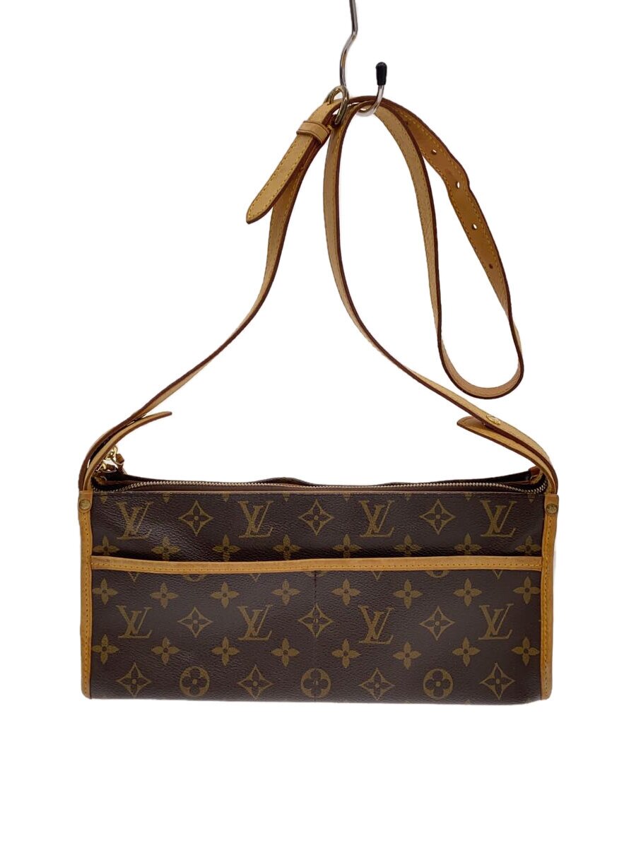 【中古】LOUIS VUITTON◆ポパンクール・ロン_モノグラム・帆布_BRW/PVC/BRW【御徒面子】