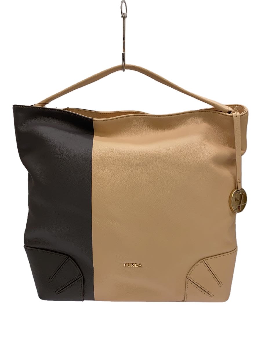 【中古】FURLA◆トートバッグ/なめし革/CRM//【御徒面子】