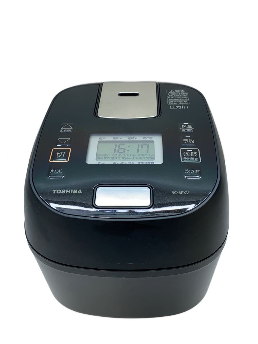 【中古】TOSHIBA◆炊飯器 RC-6PXV(K)//【家電・視覚的・オーディオ】