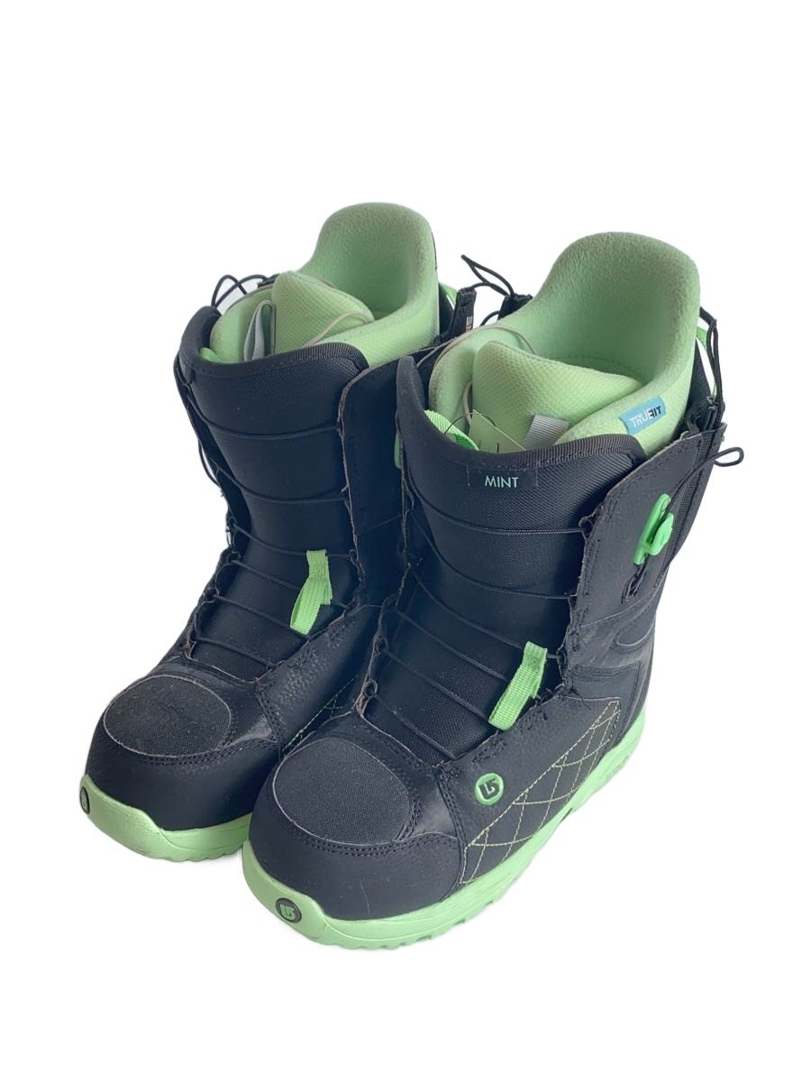 【中古】BURTON◆スノーボードブーツ/24珊/クイックレーシング/BLK/MINT-ASIAN FIT【運動競技】